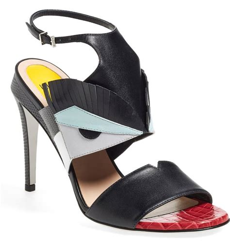 fendi bug leather sandals|fendi sandals.